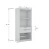 Manhattan Comfort Mulberry Open 2 Sectional Corner Closet, White 110GMC1